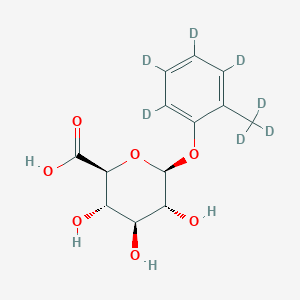molecular formula C13H16O7 B13861748 (2S,3S,4S,5R,6S)-3,4,5-trihydroxy-6-[2,3,4,5-tetradeuterio-6-(trideuteriomethyl)phenoxy]oxane-2-carboxylic acid 