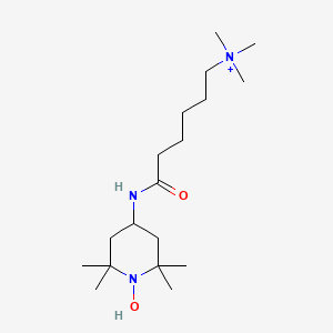 molecular formula C18H38N3O2+ B13861768 6-Trimethylammonium-hexanoic Acid, 4-Amino-TEMPO Amide Bromide 
