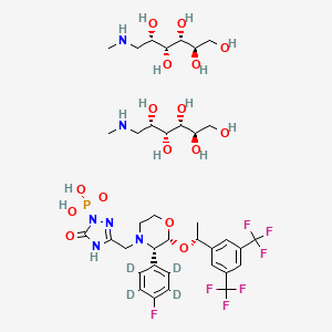 molecular formula C37H56F7N6O16P B13861775 Fosaprepitant-d4 Dimeglumine 