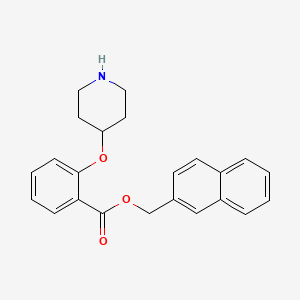 molecular formula C23H23NO3 B13861781 Naphthalen-2-ylmethyl 2-piperidin-4-yloxybenzoate 