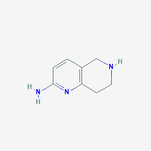 molecular formula C8H11N3 B1386181 5,6,7,8-Tetrahydro-1,6-naphthyridin-2-amine CAS No. 912366-00-8