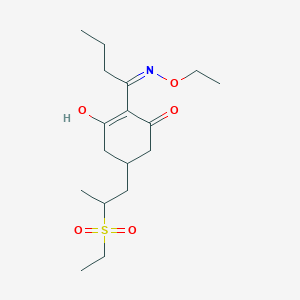 molecular formula C17H29NO5S B13861818 2-[1-(Ethoxyimino)butyl]-5-[2-(ethylsulfonyl)propyl]-3-hydroxy-2-cyclohexen-1-one 