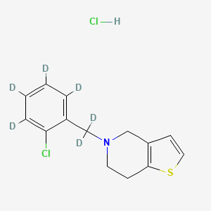 molecular formula C14H15Cl2NS B13861822 Ticlopidine-d6 Hydrochloride 