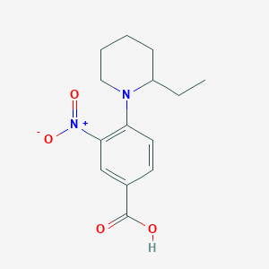 molecular formula C14H18N2O4 B1386183 4-(2-ethylpiperidin-1-yl)-3-nitrobenzoic acid CAS No. 1094563-70-8