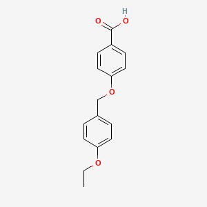 molecular formula C16H16O4 B1386187 4-[(4-Ethoxyphenyl)methoxy]benzoic acid CAS No. 62290-44-2