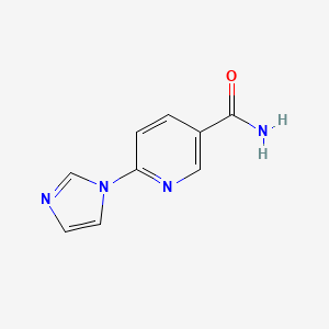 molecular formula C9H8N4O B1386189 6-(1H-Imidazol-1-yl)nicotinamide CAS No. 1097795-44-2