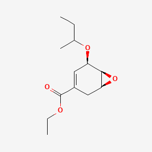 molecular formula C13H20O4 B13861903 (1S,5R,6S)-5-sec-Butyloxy-7-oxabicyclo[4.1.0]hept-3-ene-3-carboxylic Acid Ethyl Ester (Mixture of Diastereomers) 