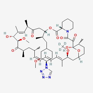 molecular formula C52H79N5O12 B13861904 (1R,9S,12S,15R,16E,18R,19R,21R,23S,24E,26E,28E,30S,32S,35R)-1,18-dihydroxy-19-methoxy-12-[(2R)-1-[(3R,4R)-3-methoxy-4-(tetrazol-1-yl)cyclohexyl]propan-2-yl]-15,17,21,23,29,35-hexamethyl-30-(trideuteriomethoxy)-11,36-dioxa-4-azatricyclo[30.3.1.04,9]hexatriaconta-16,24,26,28-tetraene-2,3,10,14,20-pentone 