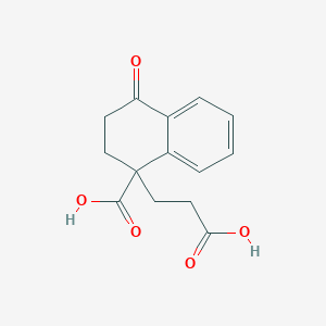 molecular formula C14H14O5 B13861927 1-(2-Carboxyethyl)-4-oxo-2,3-dihydronaphthalene-1-carboxylic acid CAS No. 3123-52-2