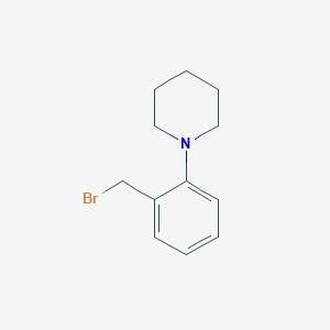 molecular formula C12H16BrN B13861936 1-(2-(Bromomethyl)phenyl)piperidine 