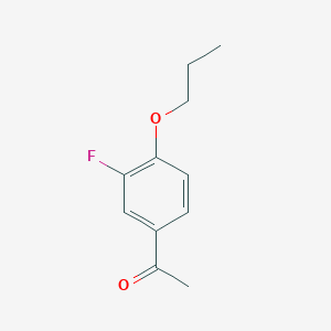 molecular formula C11H13FO2 B1386195 1-(3-Fluoro-4-propoxyphenyl)ethanone CAS No. 203067-00-9