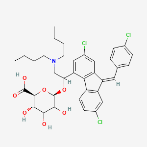 molecular formula C36H40Cl3NO7 B13861983 Lumefantrine beta-D-Glucuronide 