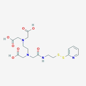 molecular formula C17H24N4O7S2 B013862 N-[S-(2-Pyridylthio)cysteaminyl]ethylenediamine-N,N,N',N'-tetraacetic Acid, Monoamide CAS No. 143541-95-1