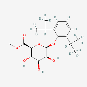 molecular formula C19H28O7 B13862023 Propofol Glucuronide-d17 Methyl Ester 