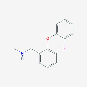 molecular formula C14H14FNO B1386203 N-[2-(2-Fluorophenoxy)benzyl]-N-methylamine CAS No. 1095045-47-8