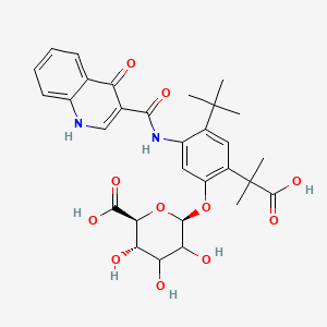 molecular formula C30H34N2O11 B13862061 Ivacaftor Carboxylic Acid O-Glucuronide 