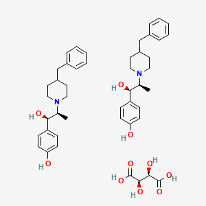 molecular formula C46H60N2O10 B13862080 4-[(1R,2S)-2-(4-benzylpiperidin-1-yl)-1-hydroxypropyl]phenol;(2R,3R)-2,3-dihydroxybutanedioic acid 