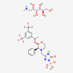 molecular formula C30H40F6N5O11P B13862082 (1'S,2S,3R)-Defluoro Fosaprepitant Dimeglumine 