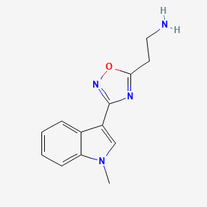 molecular formula C13H14N4O B13862099 2-[3-(1-Methylindol-3-yl)-1,2,4-oxadiazol-5-yl]ethanamine 