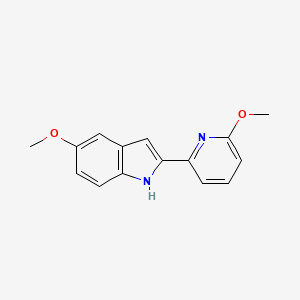 molecular formula C15H14N2O2 B13862107 1H-Indole, 5-methoxy-2-(6-methoxy-2-pyridinyl)- CAS No. 820977-31-9
