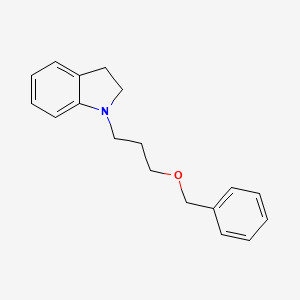 molecular formula C18H21NO B13862171 1-[3-(Benzyloxy)propyl]indoline 