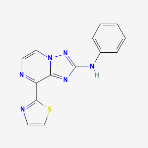 molecular formula C14H10N6S B13862195 N-phenyl-8-(1,3-thiazol-2-yl)-[1,2,4]triazolo[1,5-a]pyrazin-2-amine 