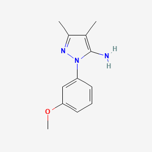 molecular formula C12H15N3O B13862216 2-(3-Methoxyphenyl)-4,5-dimethylpyrazol-3-amine 