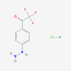 molecular formula C8H8ClF3N2O B13862231 4-Trifluoroacetylphenylhydrazine Hydrochloride 