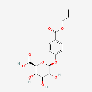 molecular formula C16H20O9 B13862234 Propyl Paraben 4-Glucuronide 