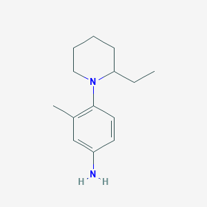 molecular formula C14H22N2 B1386224 4-(2-Ethylpiperidin-1-yl)-3-methylaniline CAS No. 1094863-25-8