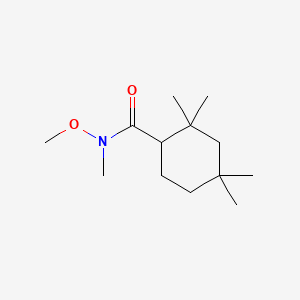 molecular formula C13H25NO2 B13862256 N-Methoxy-N,2,2,4,4-pentamethylcyclohexanecarboxamide 