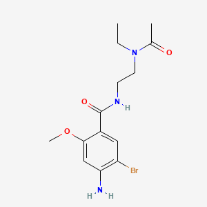 molecular formula C14H20BrN3O3 B13862290 4-Amino-5-bromo-N-(2-(N-ethylacetamido)ethyl)-2-methoxybenzamide 