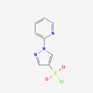 molecular formula C8H6ClN3O2S B1386230 1-(pyridin-2-yl)-1H-pyrazole-4-sulfonyl chloride CAS No. 1097223-12-5