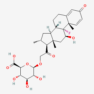 molecular formula C28H37FO10 B13862301 Desoximetasone 21-Glucuronide 