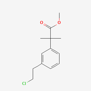 molecular formula C13H17ClO2 B13862307 Methyl 2-(3-(2-Chloroethyl)phenyl)-2-methylpropanoate 
