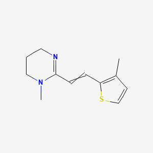 molecular formula C12H16N2S B13862327 1-methyl-2-[2-(3-methyl-2-thiophenyl)ethenyl]-5,6-dihydro-4H-pyrimidine 
