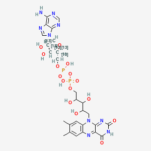 molecular formula C27H33N9O15P2 B13862338 Flavine Adenine Dinucleotide-13C5 Ammonium Salt 