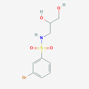 molecular formula C9H12BrNO4S B13862352 3-bromo-N-(2,3-dihydroxypropyl)benzenesulfonamide 
