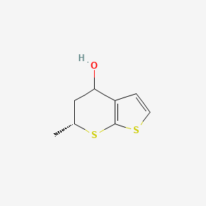 molecular formula C8H10OS2 B13862353 (6R)-6-Methyl-5,6-dihydro-4H-thieno[2,3-b]thiopyran-4-ol 
