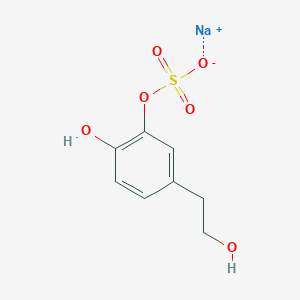 molecular formula C8H9NaO6S B13862375 Hydroxy Tyrosol 3-Sulfate Sodium Salt 