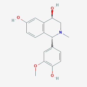 molecular formula C17H19NO4 B13862394 (1R,4R)-1-(4-Hydroxy-3-methoxyphenyl)-2-methyl-1,2,3,4-tetrahydroisoquinoline-4,6-diol 