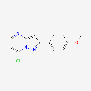 molecular formula C13H10ClN3O B13862423 7-Chloro-2-(4-methoxyphenyl)pyrazolo[1,5-a]pyrimidine 