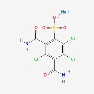 molecular formula C8H4Cl3N2NaO5S B13862435 sodium;2,4-dicarbamoyl-3,5,6-trichlorobenzenesulfonate 