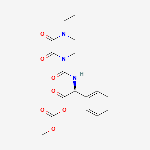 molecular formula C17H19N3O7 B13862458 (S)-2-(4-Ethyl-2,3-dioxopiperazine-1-carboxamido)-2-phenylacetic (Methyl Carbonic) Anhydride 