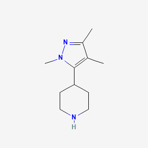 molecular formula C11H19N3 B13862481 4-(2,4,5-Trimethylpyrazol-3-yl)piperidine 