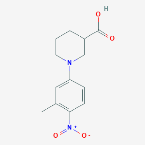 molecular formula C13H16N2O4 B1386250 1-(3-Methyl-4-nitrophenyl)piperidine-3-carboxylic acid CAS No. 942474-63-7