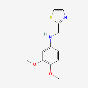 molecular formula C12H14N2O2S B13862527 3,4-dimethoxy-N-(1,3-thiazol-2-ylmethyl)aniline 