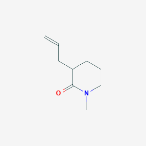 molecular formula C9H15NO B13862550 1-Methyl-3-prop-2-enylpiperidin-2-one 
