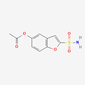 molecular formula C10H9NO5S B13862565 (2-Sulfamoyl-1-benzofuran-5-yl) acetate 