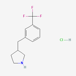 molecular formula C12H15ClF3N B13862580 3-[[3-(Trifluoromethyl)phenyl]methyl]pyrrolidine;hydrochloride 